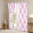 thumbnail image 3 of Manfei Girly Pink Ribbon Curtains Pack of 2 (42x84 Each) for Kids, Watercolor Cartoon Bow-tie Curtains Blackout, Princess Bowknot Style Bedroom Curtains, Window Curtains Bedroom Decor, 3 of 6