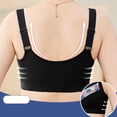 thumbnail image 3 of Womens Everyday Bras, Daisy Bras for Older Women Breathable Front Close Button Bras, Full Coverage Comfort No Underwire Front Buckle Corset Bra 36-52, 3 of 6