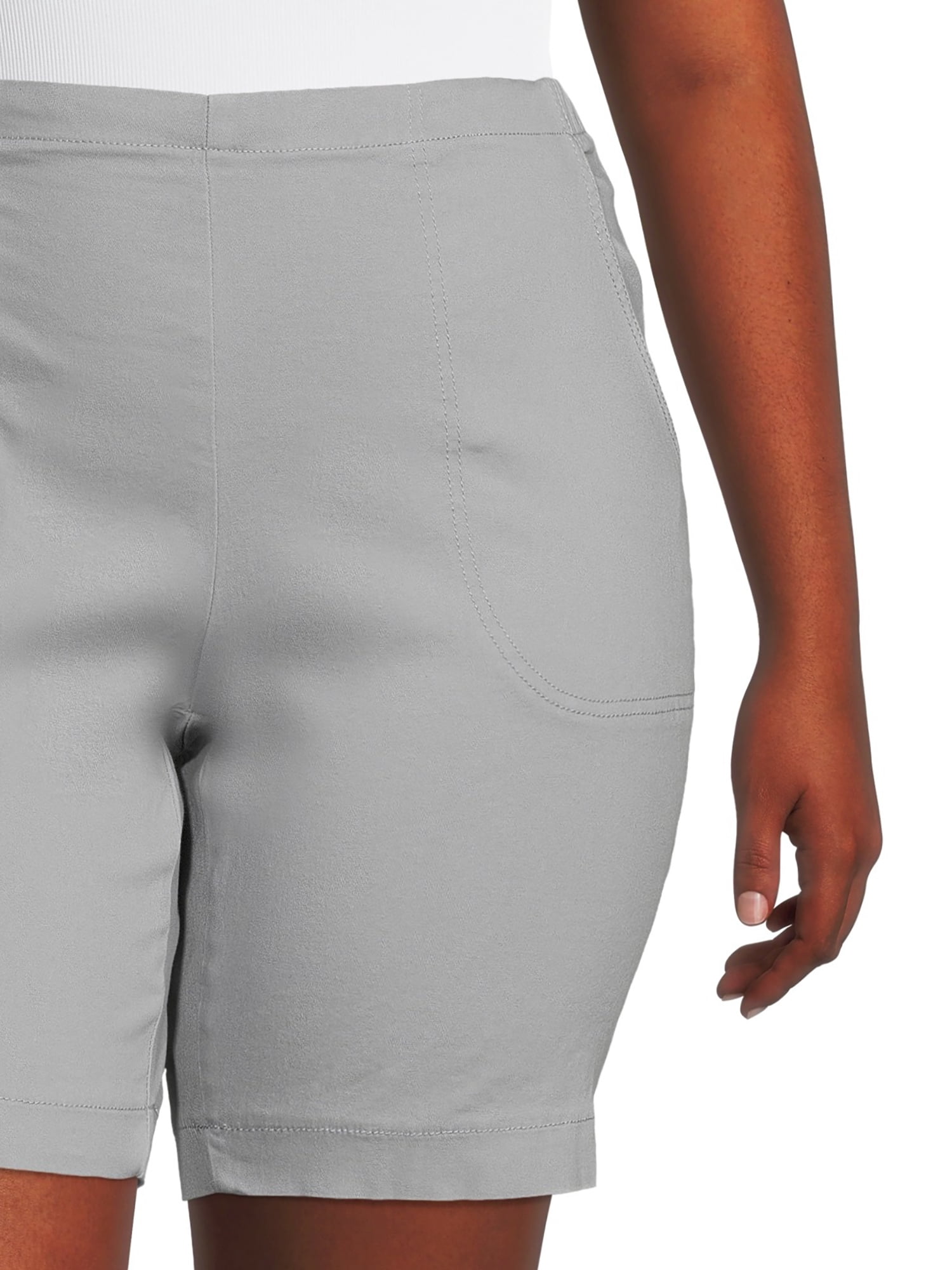 JMS Just My Size by Hanes Women's Plus Size Pull On Shorts with Pockets, Single and 2-Pack, 9” Inseam, Sizes 0X-4X