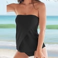 thumbnail image 7 of Strapless Tankini Swimsuits for Women 2 Piece Bandeau Blouson Swim Top with Bikini Bottom Tummy Control Bathing Suits, 7 of 7