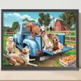 thumbnail image 3 of Pintura de diamante con cuentas cuadradas 5D DIY, Kit de perro y coche, decoración del hogar, arte, 40x30cm, 3 of 9