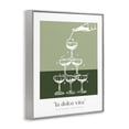 thumbnail image 3 of Stupell Industries Green Champagne Tower Gray Framed Giclee Art design by Lettered and Lined, 30 x 24, 3 of 8