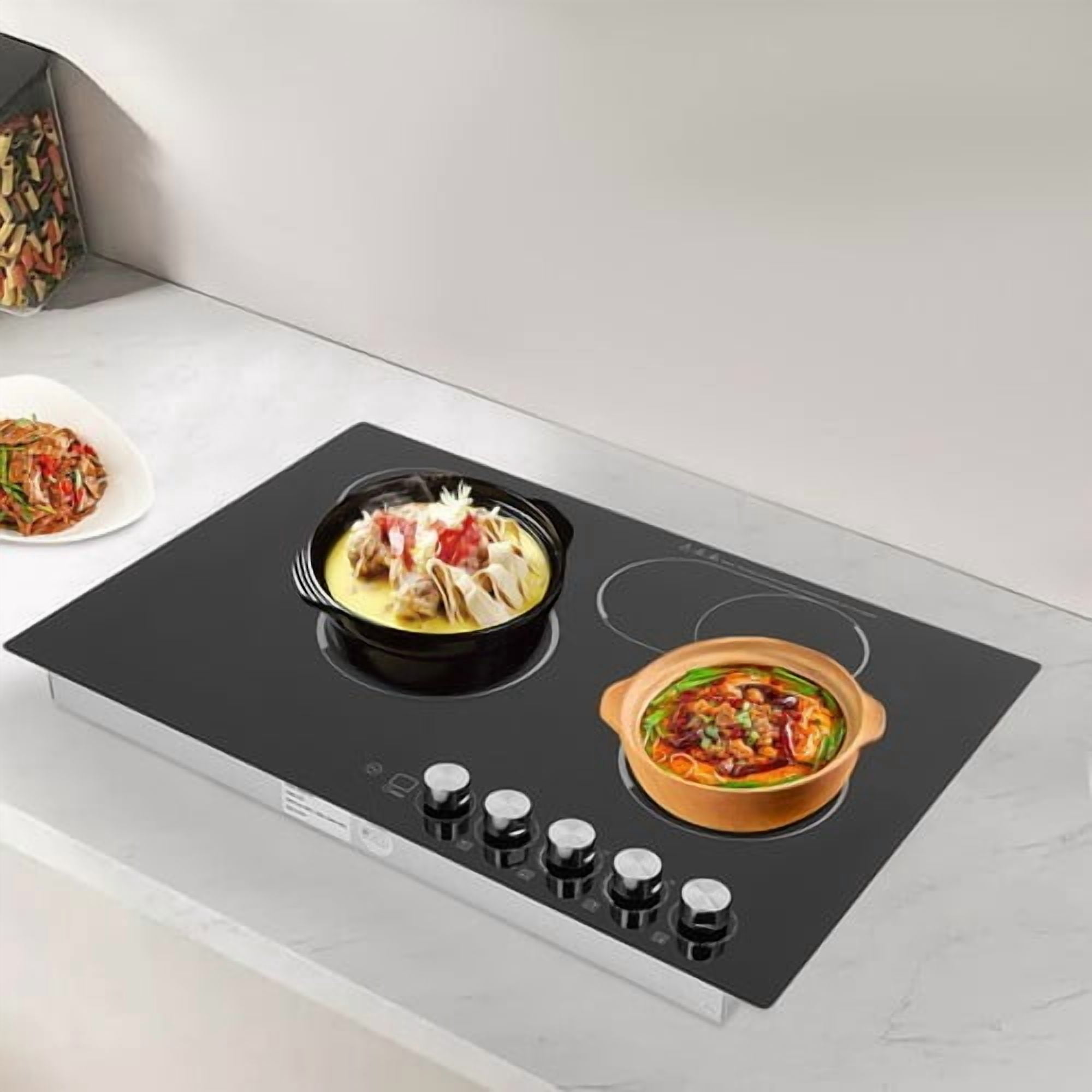 29.53*20.08*3.94in Modern Black Embedded Electric Stovetop 4 Burners Electric Cooktop 110V