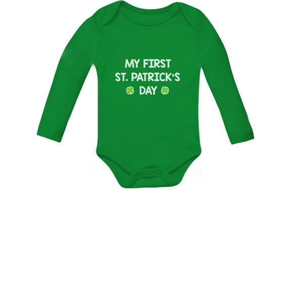 Tstars Boys Unisex Gifts for Irish St Patricks My First St Patricks Day Outfit Cute Irish Clover St Patricks Day Shirts Gift for Boys Irish Shirt Pride Proud Irish Baby Long Sleeve Bodysuit
