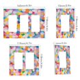 thumbnail image 2 of Yayeee Rocker Switch Wall Plate 2-Gang 4.7"x4.6" Home Decorative Outlet Cover, Purple Colorful Circles, 2 of 6