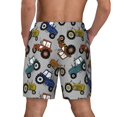 thumbnail image 2 of Lsque Mens Swim Trunks Color Tractor Pattern - Bathing Suit Compression Liner - Beach Swim Shorts Swimwear - (S-3XL) - Stretch Quick Dry -Medium, 2 of 9