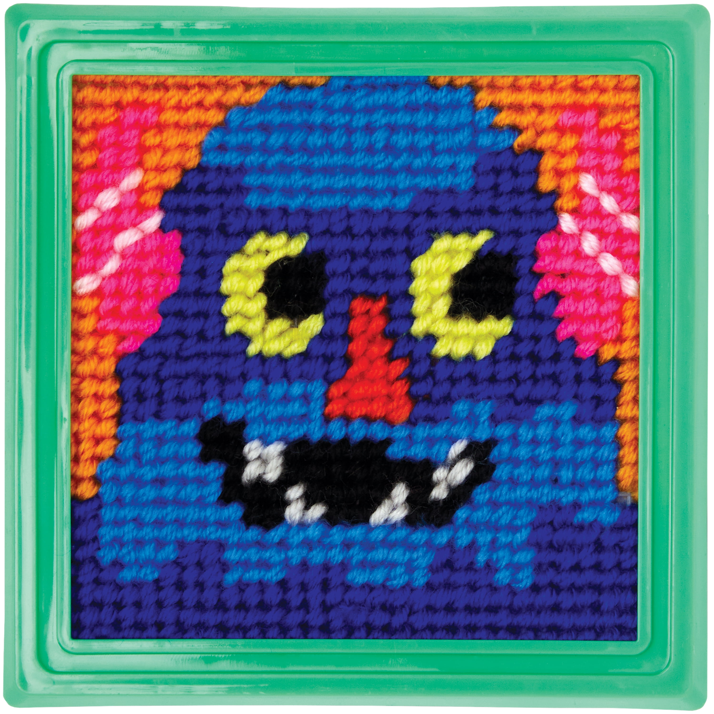 Smarts & Crafts Go: Needlepoint Kit, 40 Pieces, Multi-Color, for Kids Ages 8+