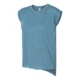 thumbnail image 2 of Ladies' Flowy Muscle T-Shirt with Rolled Cuff - HTHR DEEP TEAL - M, 2 of 5