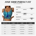 thumbnail image 5 of Gukieu Beautiful Blue Peacock Print Women's Sports Vest, Low-neck U-shaped Removable Pad Sports Bra for Yoga, Exercise, Dance-Medium, 5 of 8