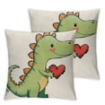 thumbnail image 2 of Acheng Throw Pillow Cover, Rawr Means I Love You In Dinosaur, Soft Decorative Pillowcases Sleeper Cushion Covers for Couch Bed Sofa, Ideal Cushion Covers Gifts for Friends Family Colleagues  White, 2 of 6