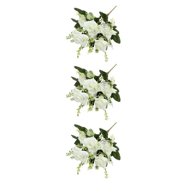Transemion 1/2/3/5 Realistic Appearance Artificial Flower Low Maintenance For Life Elegant Hennessy Cape Rose1 3PCS