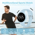 thumbnail image 2 of Mens Sports Watches, Digital Watch with Timer, Dual Vibrating Alarms, LED Display,Pedometer Mens Sports Watch Valentine's Day Gift, 2 of 7