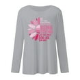 thumbnail image 3 of Women's Casual Round Neck Cancer Prevention Month International Awareness Month Printed Long Sleeve T Shirt Womens Long Sleeve T Shirts Pack Women's Long Sleeved Shirts Short Sleeve Athletic Shirt, 3 of 3