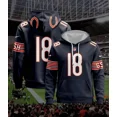 thumbnail image 4 of Conjuntos familiares Rugby Number Series Sudadera con capucha de manga larga de tendencia americana para hombres y mujeres Chaqueta cálida para deportes al aire libre, 4 of 5