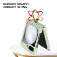 thumbnail image 3 of DeCase for Samsung Galaxy Z Flip 5 - Rugged Shockproof PC Hinge Protector Case with Ring Stand - Enhanced Protection and Convenient Hands-Free Viewing, Lightgreen, 3 of 7