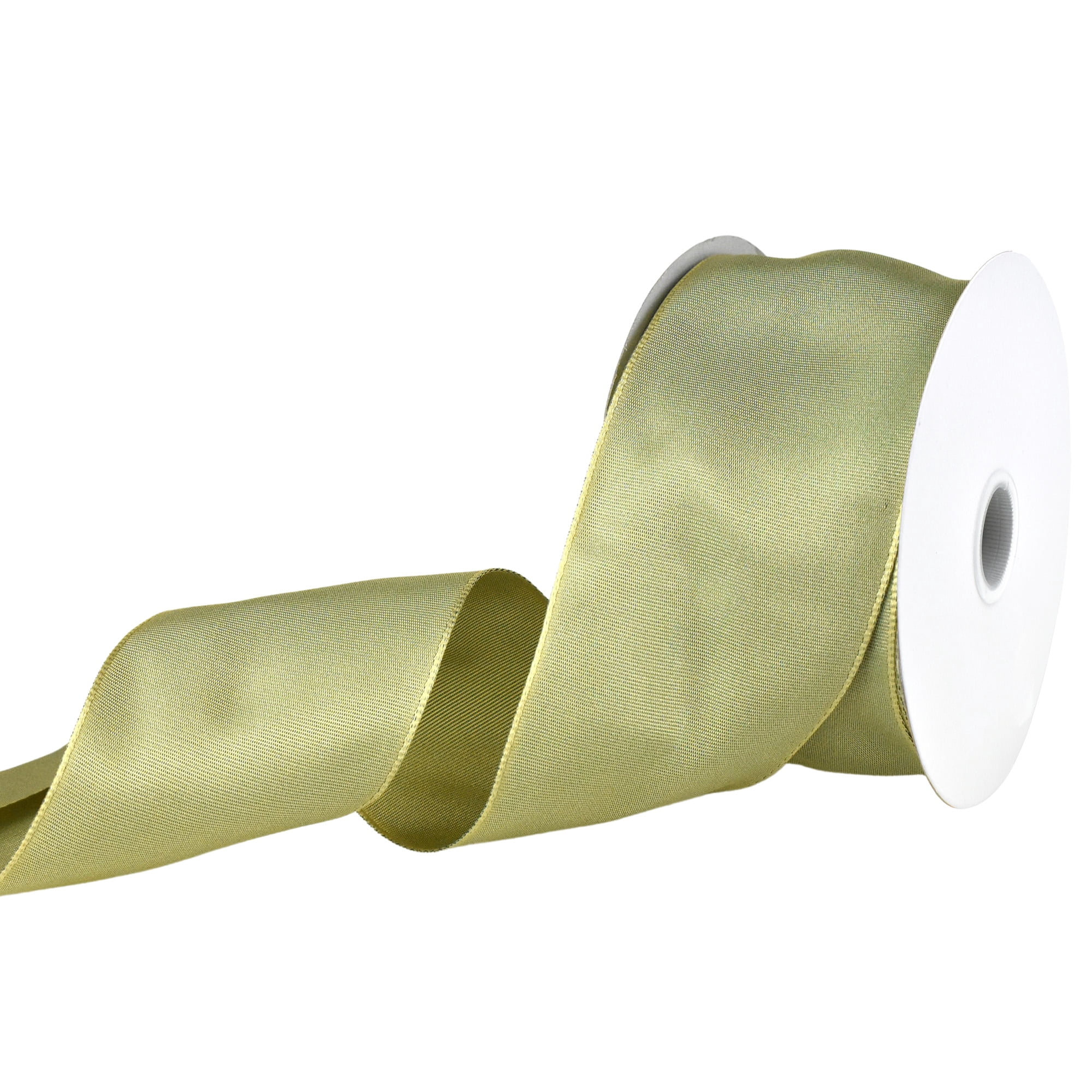 Two-Toned Grosgrain Wired Ribbon, 2-1/2-inch, 25-yard, Moss