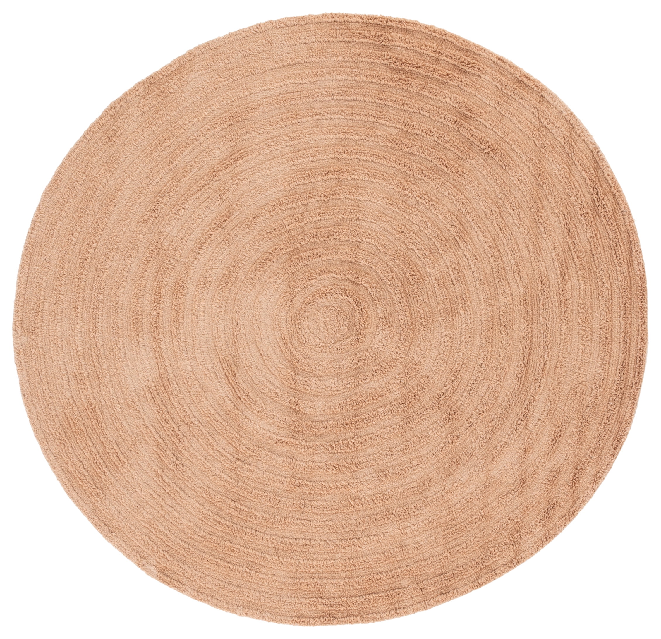 Safavieh Easy Care Edythe Solid Machine Washable Area Rug, Orange, 5' x 5' Round