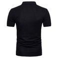 thumbnail image 4 of Mens Shirts Summer Clearance Men's Fashion Casual Lapel Pullover Business Short Sleeve T-Shirt Top, 4 of 7