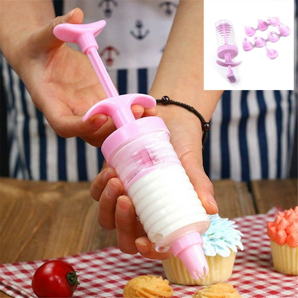 Icing Syringe Mold Cake Decorating Piping Cream Syringe Tips Set ,1 Set