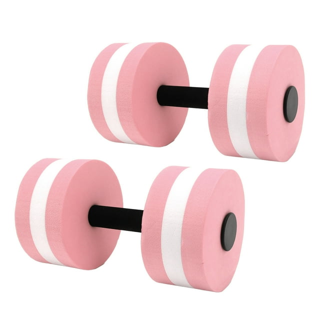 Water Floating Dumbbell, High Buoyancy Excellent Workmanship Yoga Exercise Water Dumbbell EVA For Swimming Pools Pink