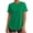 Green, variant on Womens Workout Crew Neck T Shirts Side Slit Short Sleeve Solid Loose Fit Breathable Summer Tees