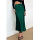 thumbnail image 5 of Falda PRETTYGARDEN Otoño 2025 Satén Midi de Cintura Alta Verde Oscuro Talla L, 5 of 7