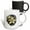 Multicolor, variant on 3drose, Artistic White Lilies Vector Design, 11oz Two-tone Yellow Mug