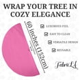 thumbnail image 4 of FabricLA Bubble Gum Faux Fur Tree Skirt Cut - 60-Inches with Rounded Edges (No Backing) for Christmas, 4 of 8