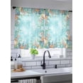 thumbnail image 5 of Sheer Curtains 54 Inch Length, Coastal Semi Sheer Curtains Light Filtering Window Treatment, Summer Nautical Beach Coral Starfish Blue Ombre Privacy Voile Drapes for Living Room Bedroom 52x54 Inch, 5 of 7