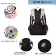 thumbnail image 4 of FORMRS Unisex School Backpack 17" Student Travel Bag with Laptop Compartment, Yellow Wildflower Pattern, 4 of 7