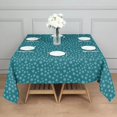 thumbnail image 3 of Teal Christmas Snowflake Pattern Square Tablecloth,Waterproof Square Table Cover,Wipeable Spillproof Washable Table Cover for Home Kitchen Party Decor 42"X42"(107x107cm), 3 of 6