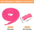 thumbnail image 2 of 3Pairs No Tie Shoe Laces, Elastic Tieless Shoelaces with End Clips, Rose Red, 2 of 6