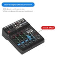 thumbnail image 4 of Professional 4 Channel Bluetooth Mixer Audio Mixing DJ Console with Reverb Effect for Home Karaoke U, 4 of 5