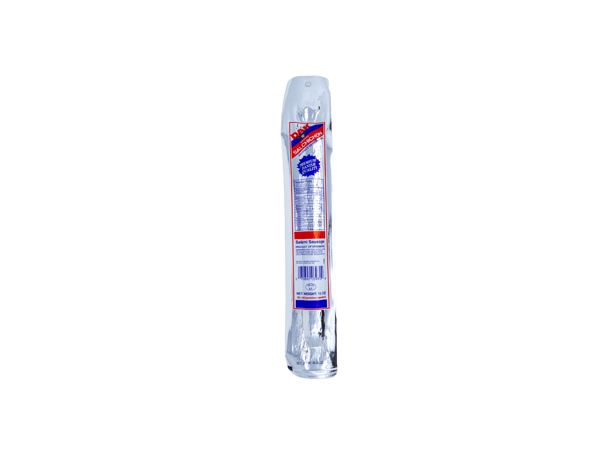 Dak, Smoked Salchichon, Salami Sausage, Shelf Stable 10oz Plastic Vaccuum Pack
