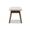 thumbnail image 4 of Baxton Studio Vera Mid-Century Modern Light Grey Fabric Upholstered Ottoman, 4 of 5