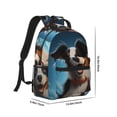 thumbnail image 2 of Yiaed Playful Smile Cute Dog Print School Backpack College Backpack Daypacks for Students High School Spacious and Durable Daypack for Work and Travel-One Size, 2 of 6