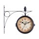 thumbnail image 1 of Reloj de pared de 2 caras, diseño vintage, decorativo, creativo, arte, silencioso, práctico y fácil de usar. 42x9x41cm, 1 of 9