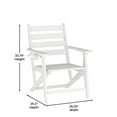 thumbnail image 4 of Flash Furniture Commercial 5 Piece Adirondack Dining Set with 48" Round Indoor/Outdoor Recycled HDPE Table and 4 Chairs with Cupholders in White, 4 of 15
