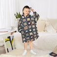 thumbnail image 6 of FORMRS Wearable Blanket Hoodie with Sleeves for Kids Cozy Flannel Sweatshirt, Square Harmony, 6 of 7