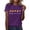 Purple, variant on Public Womens Short Sleeve Graphic Tees Causal Bad Day to Be a Hot Dog Letter Printed Sleeve T-Shirts Summer Crew Neck Loose Fit Tops Shirts Yellow XL