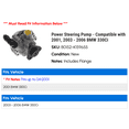 thumbnail image 2 of Power Steering Pump - Compatible with 2001, 2003 - 2006 BMW 330Ci 2004 2005, 2 of 2