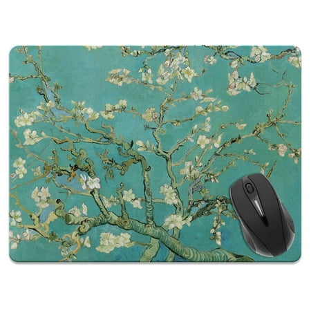 FINCIBO Super Size Rectangle Mouse Pad, Non-Slip X-Large Mouse Pad for Home, Office, and Gaming Desk, Almond Blossom Van Gogh