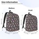 thumbnail image 2 of Disketp Forest Cute Owl print Canvas Backpack Lightweight Travel Daypack Student Rucksack Laptop Backpack-Medium, 2 of 5