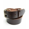 thumbnail image 1 of Heavy Duty Dark Brown Mens Leather Belt 1 1/2" Wide Size 52, 1 of 2