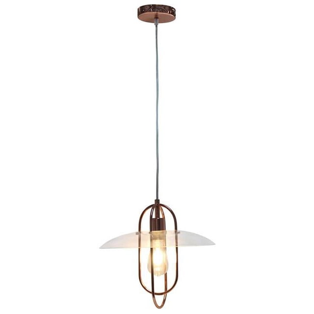 Simple Designs PT1008-RGD 13,5 x 13,5 x 13 Po. Suspension Moderne en Métal, Or Rose