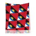 thumbnail image 5 of Flag Of Barbuda Pashmina Feel Shawls Wraps Rave Scarf for Women Men Soft Silky Scarves Hijab, 5 of 7
