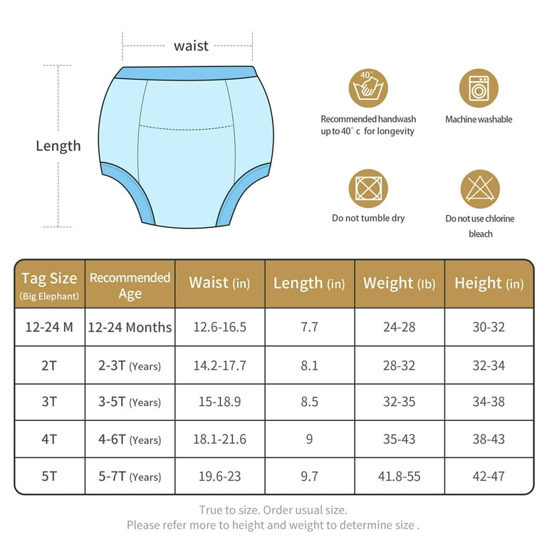 BIG ELEPHANT Baby Boys Training Pants, Toddler Potty Training Underwear  100% Cotton, 12-24 Months