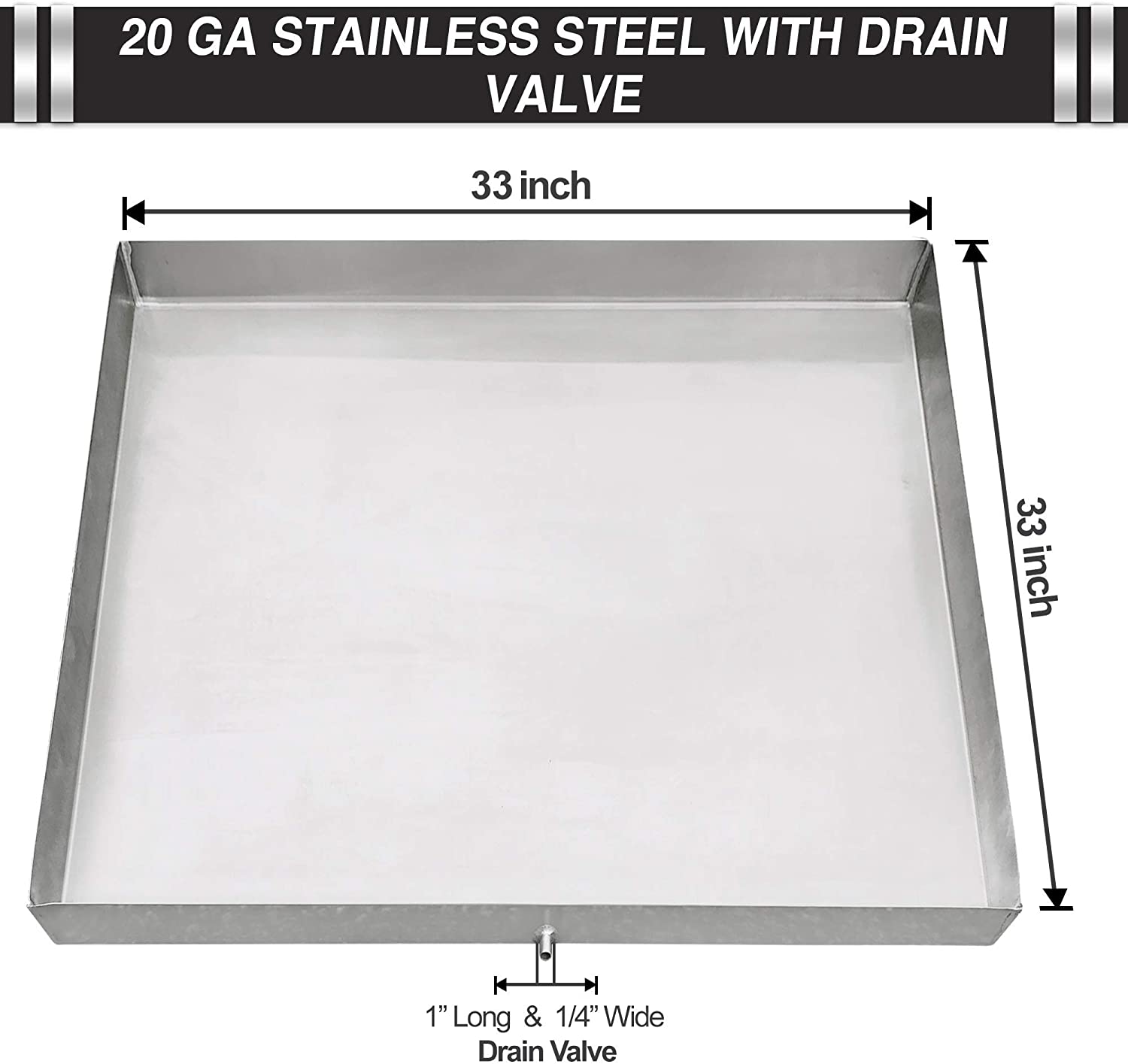 NoRust Stainless Steel Washing Machine Drip Pan Avoid Water Damage