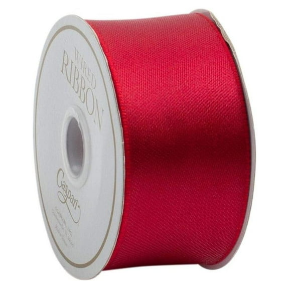 YIDOADFEAP Red Reversible Wired Ribbon - Three 18 Foot Spools