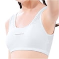 thumbnail image 3 of Penkiiy Chicas Suave Entrenamiento Bras, Sin Seamless First Bra Chicas Deportes Bras Longline Crop Bra, Pecho Doble Lined, 3 of 8
